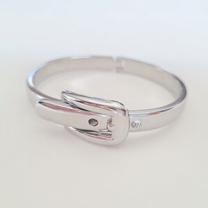 Vintage Silver Belt Buckle Bracelet with adjustable 3 Sizes - Y2K